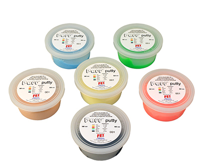 Puff LiTE Exercise Putty - 6 piece set 4 onzas